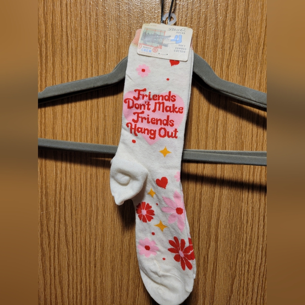 Floral White and Pink Socks
